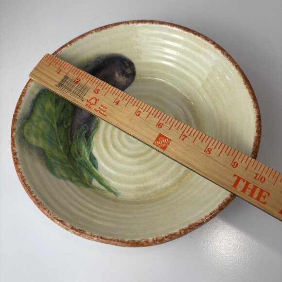 Williams-Sonoma Jardin Potager Eggplant Large Pasta Bowl 9.5” Made In Italy - Picture 6 of 6